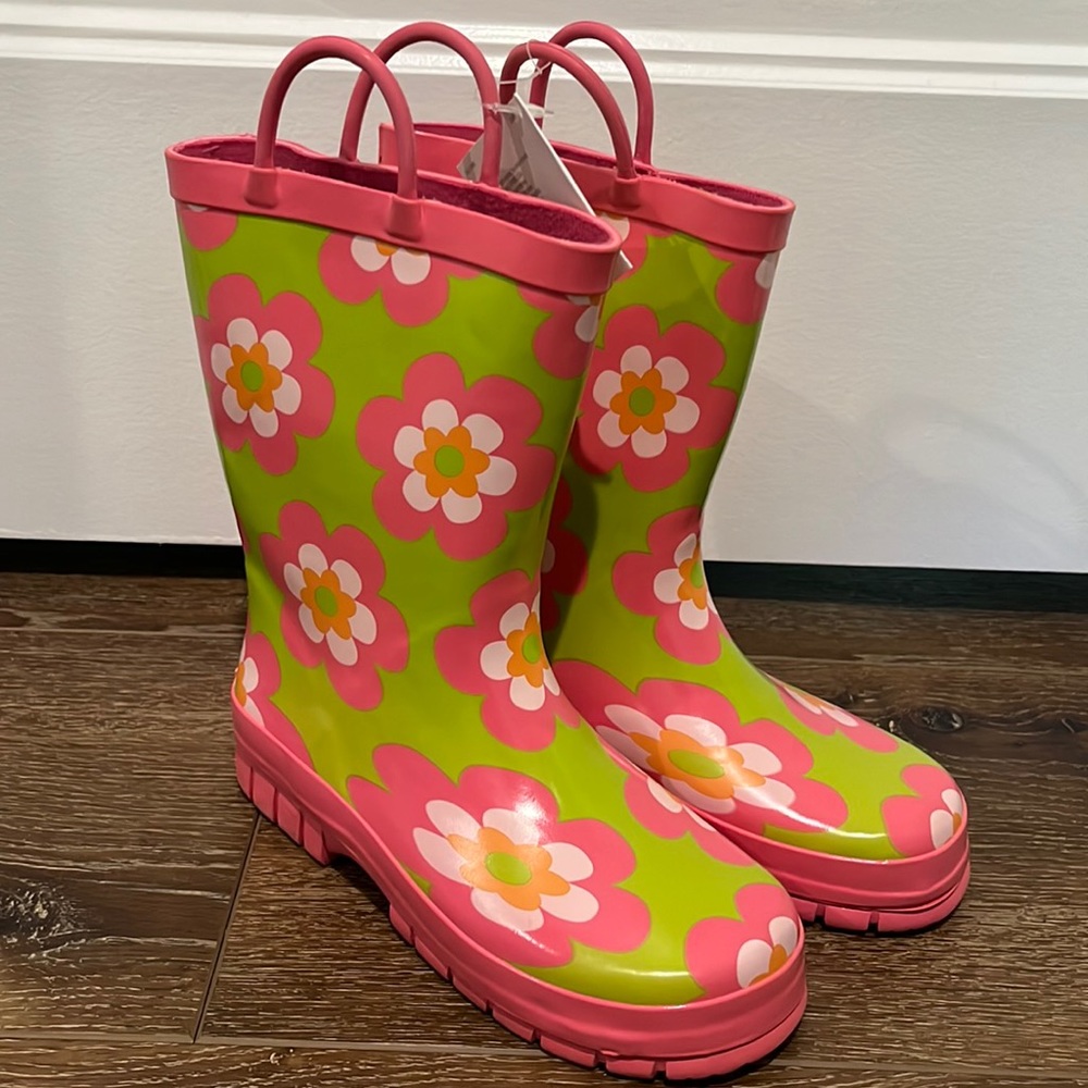 NWT Gymboree flowered rain boots 💗🌸